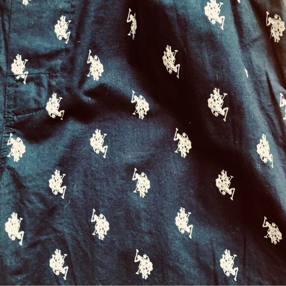 U.S. Polo Association Loungewear Logo Print Navy Blue Pants Men’s Size M - Picture 9 of 11